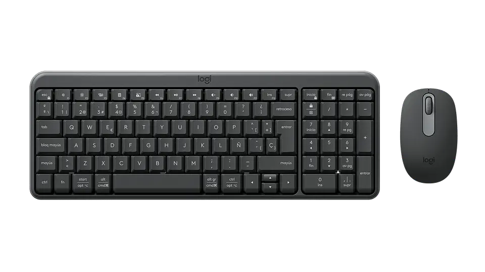 Combo teclado y mouse Bluetooth Logitech MK250 español grafito por mayor 1