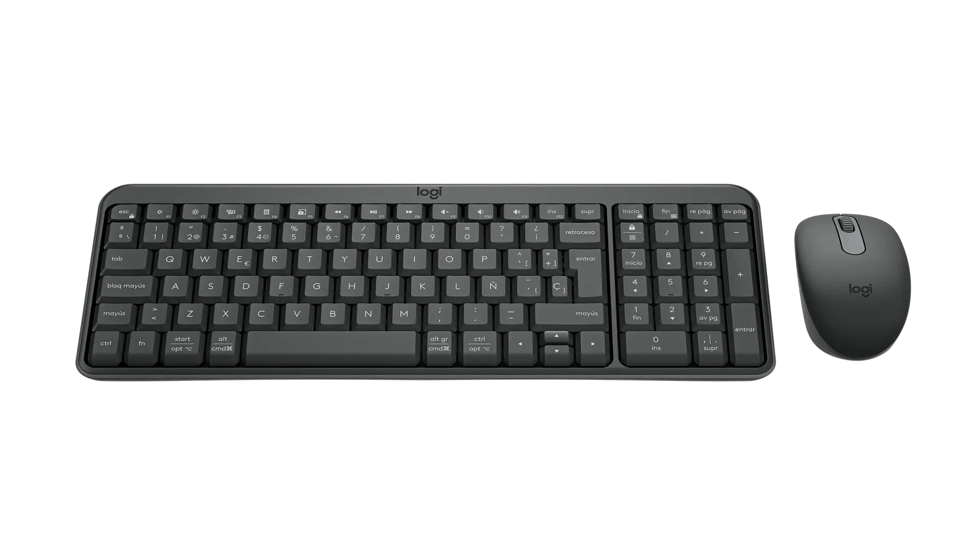 Combo teclado y mouse Bluetooth Logitech MK250 español grafito por mayor 2