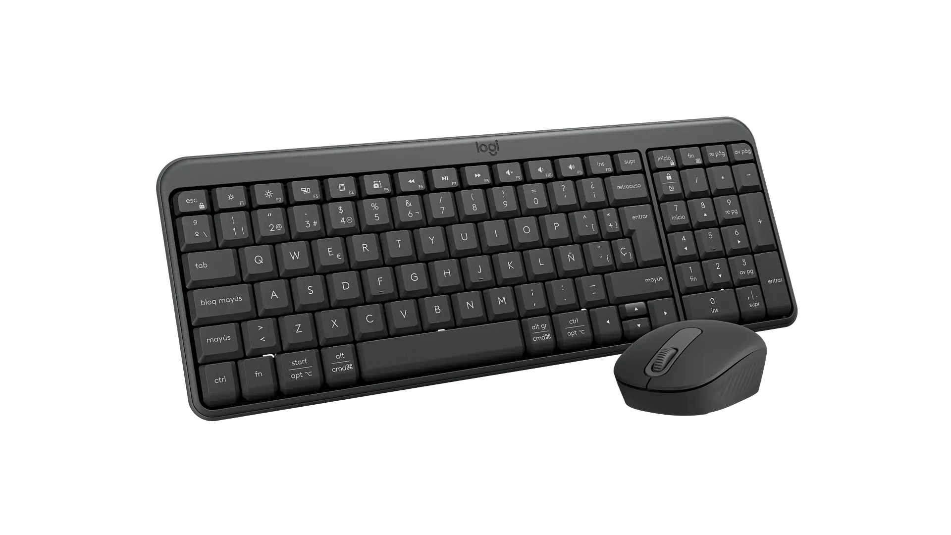 Combo teclado y mouse Bluetooth Logitech MK250 español grafito por mayor 3