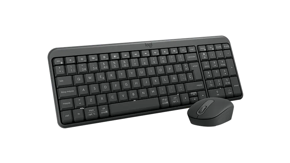 Combo teclado y mouse Bluetooth Logitech MK250 español grafito por mayor 3