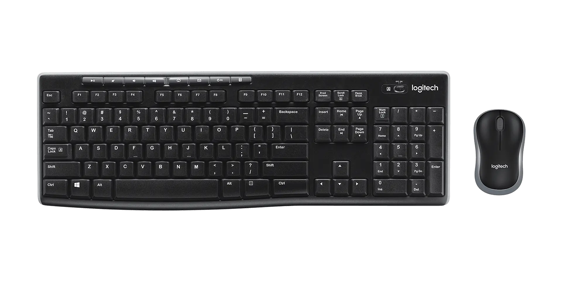 Combo teclado y mouse Logitech MK270 inalámbrico español negro por mayor 1