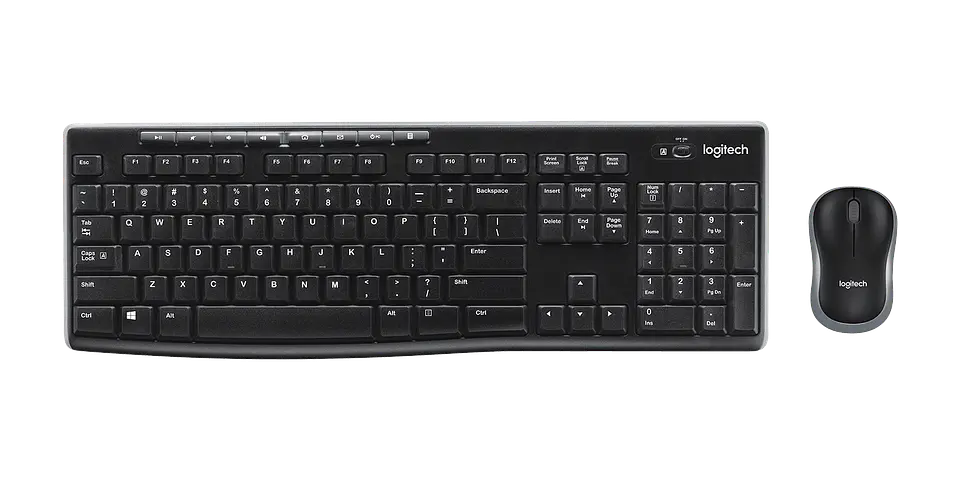 Combo teclado y mouse Logitech MK270 inalámbrico español negro por mayor 1