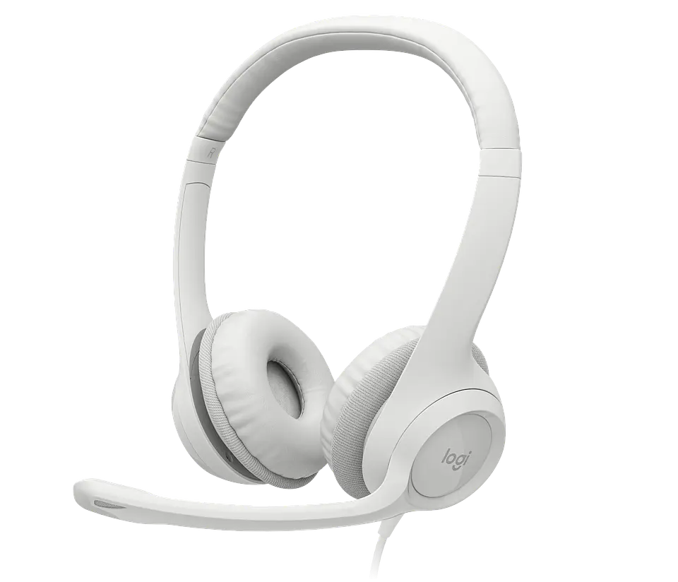 Audífonos Logitech H390 USB-A Blanco Crudo por mayor 1