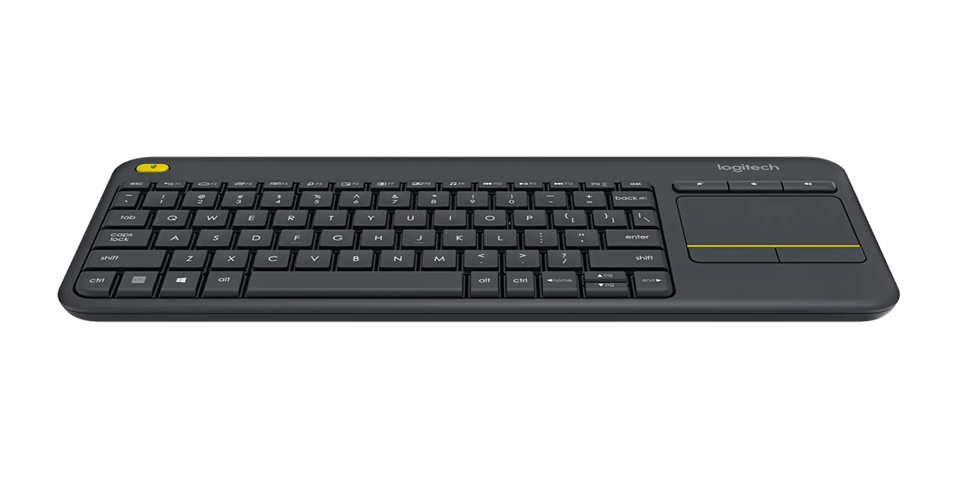Teclado inalámbrico Logitech K400 Plus con touchpad español negro por mayor 2