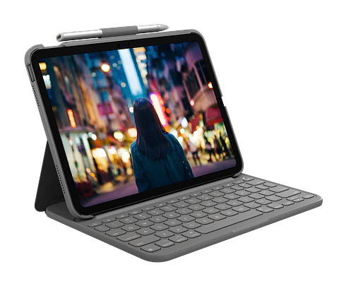 Funda con teclado Logitech Slim Folio para iPad 10.ª generación gris por mayor