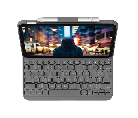 Funda con teclado Logitech Slim Folio para iPad 10.ª generación gris por mayor