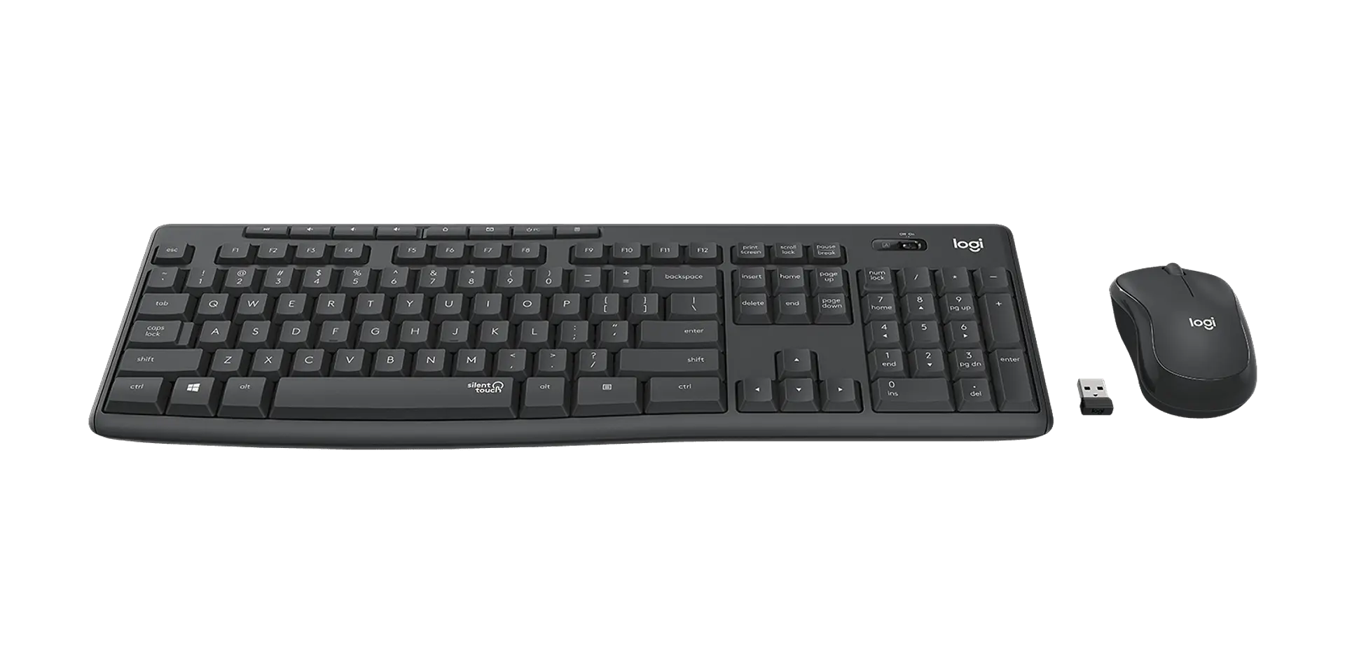 Combo teclado y mouse Logitech MK295 Silent español grafito por mayor 2