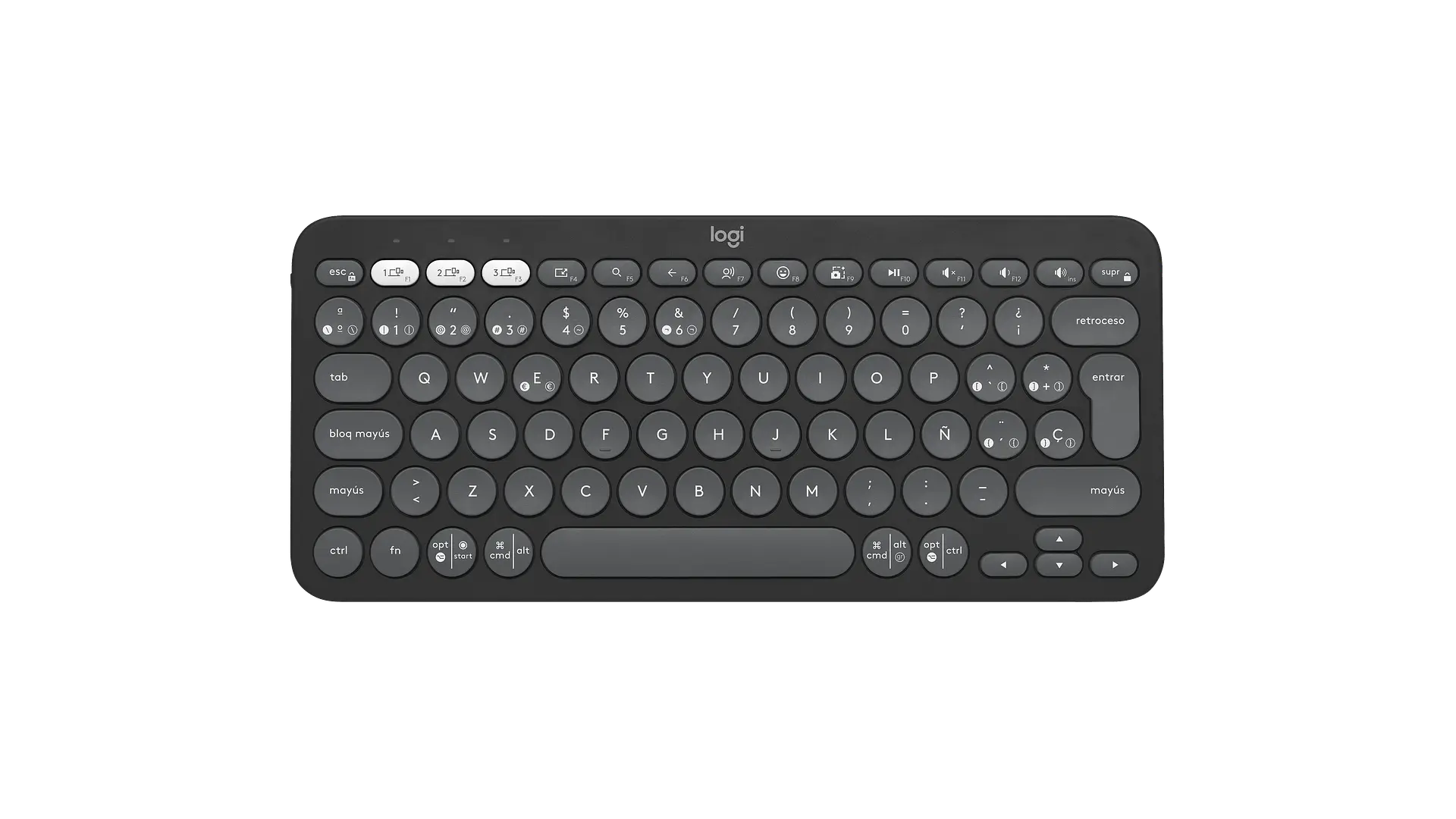 Teclado Logitech Pebble Keys 2 K380s Bluetooth español grafito por mayor 1