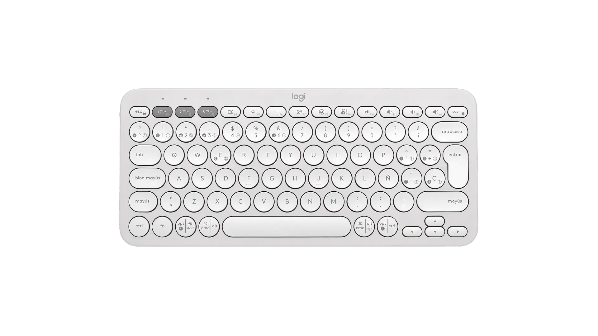 Teclado Logitech Pebble Keys 2 K380s Bluetooth español blanco por mayor 1