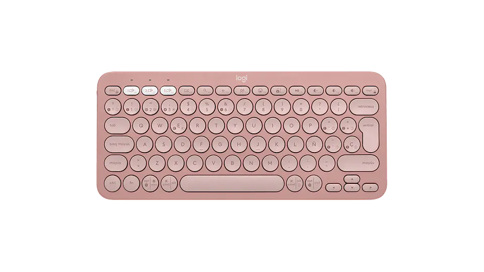 Teclado Logitech Pebble Keys 2 K380s Bluetooth español rosa por mayor 1