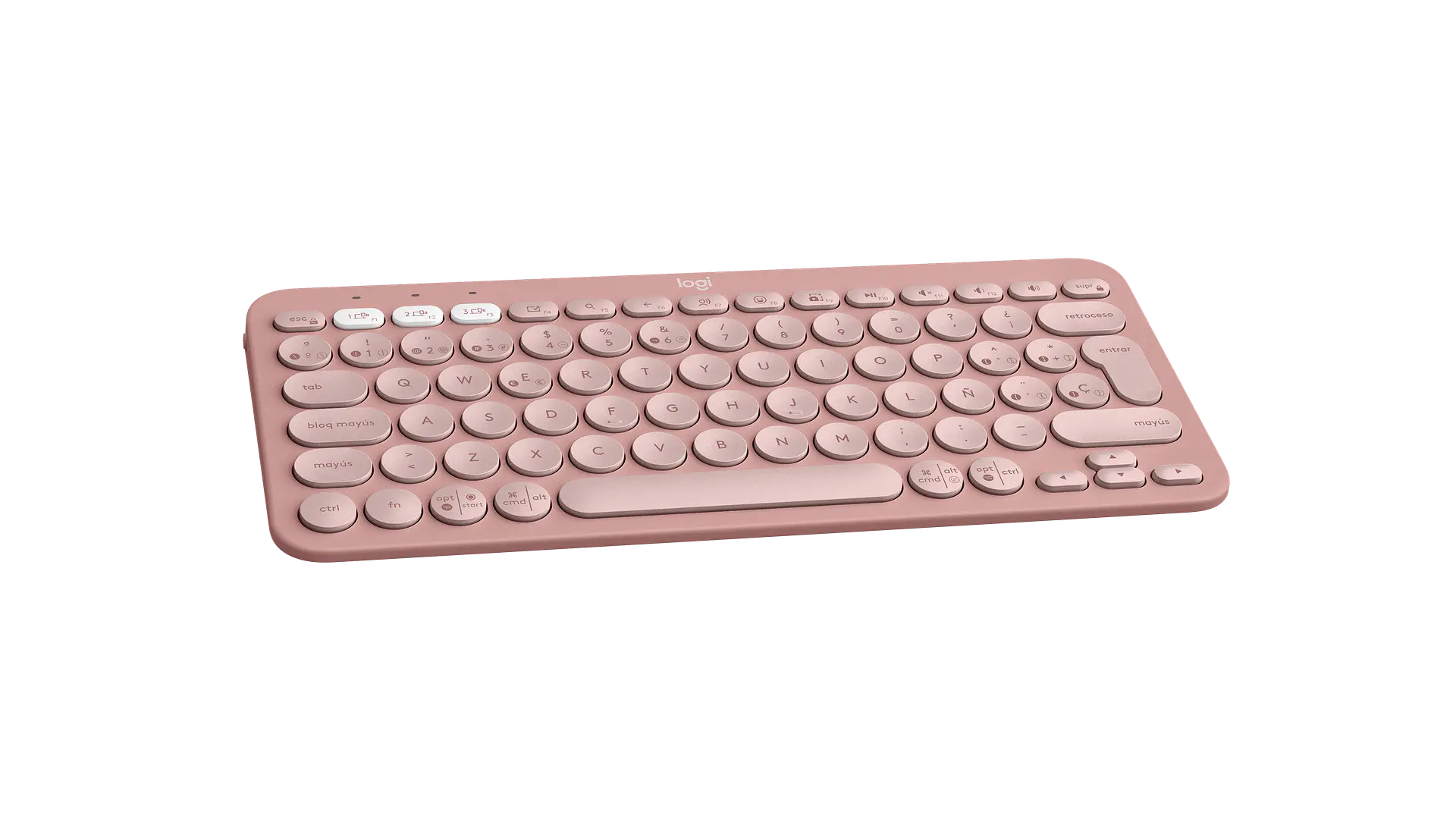 Teclado Logitech Pebble Keys 2 K380s Bluetooth español rosa por mayor 2