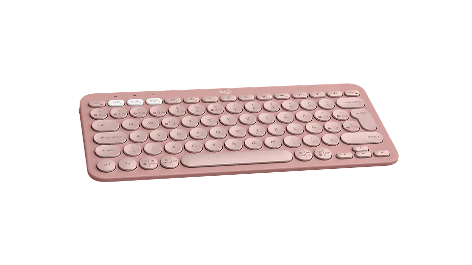 Teclado Logitech Pebble Keys 2 K380s Bluetooth español rosa por mayor 2