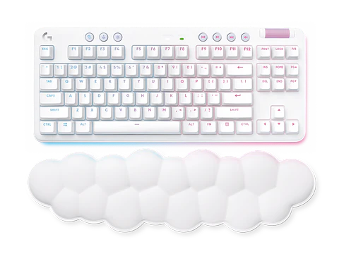 Teclado mecánico Logitech G715 LIGHTSPEED táctil inglés blanco por mayor