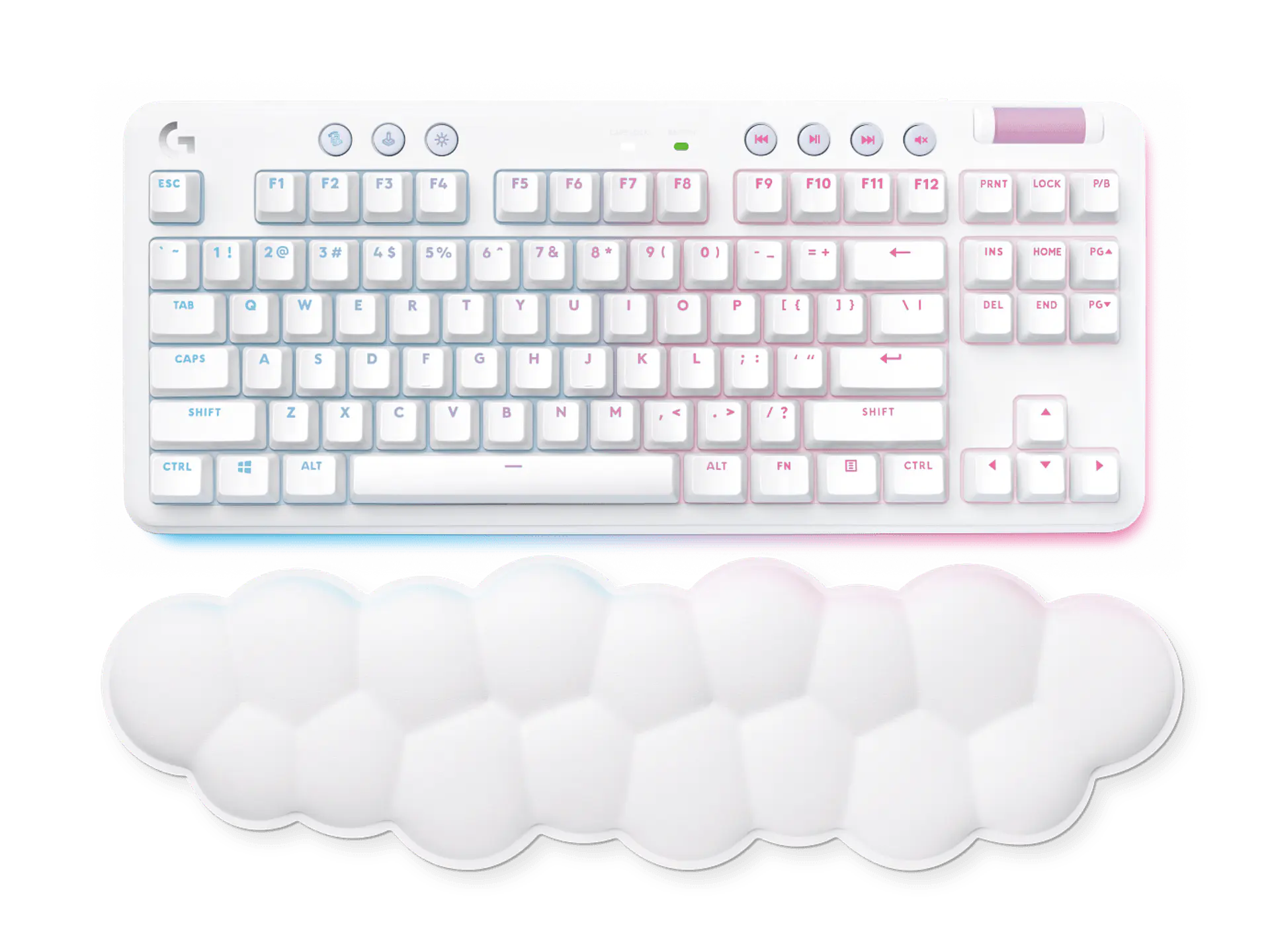 Teclado mecánico Logitech G715 LIGHTSPEED táctil inglés blanco por mayor 1