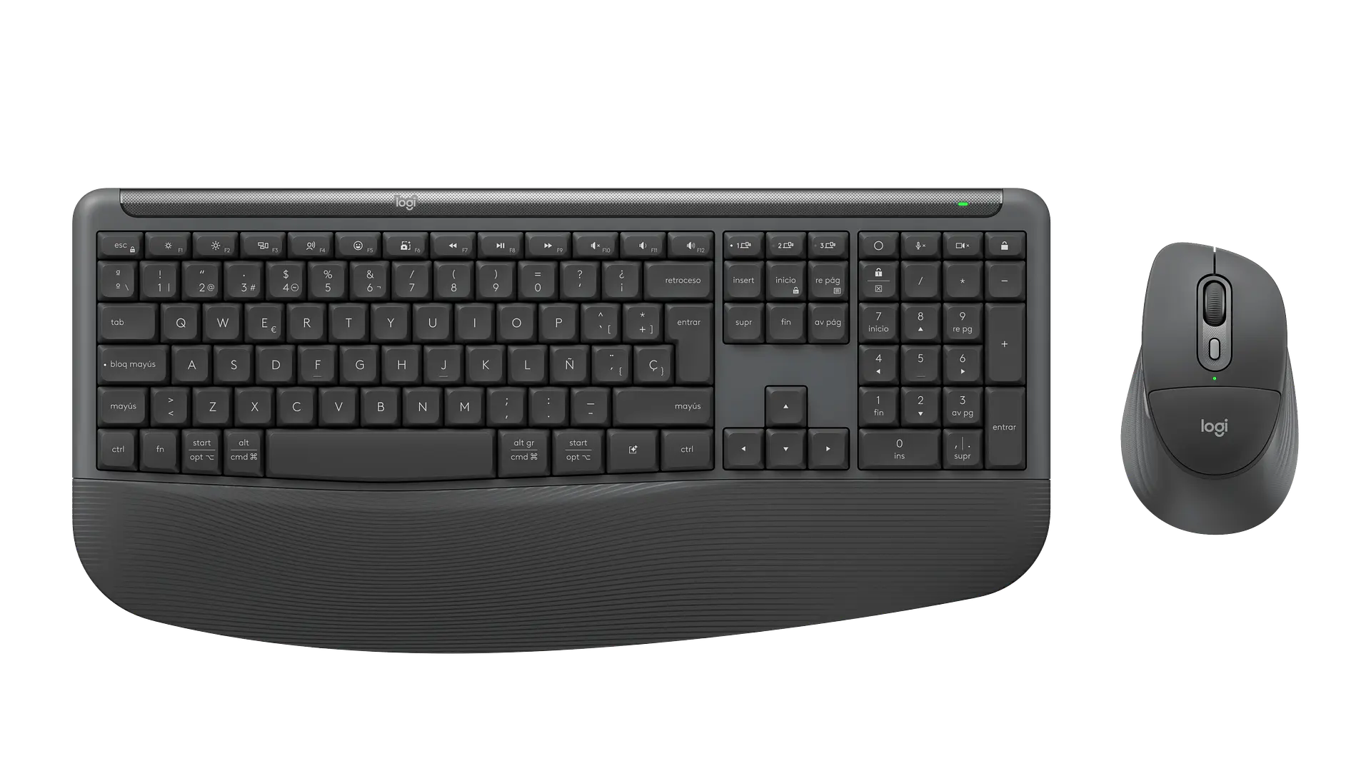 Combo teclado y mouse Logitech Signature Comfort Plus MK880 español grafito por mayor 1