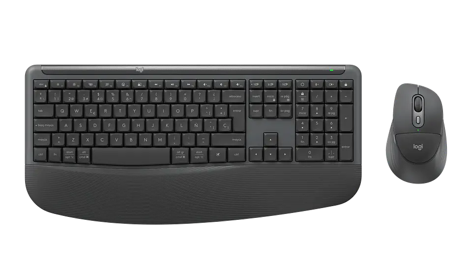 Combo teclado y mouse Logitech Signature Comfort Plus MK880 español grafito por mayor 1