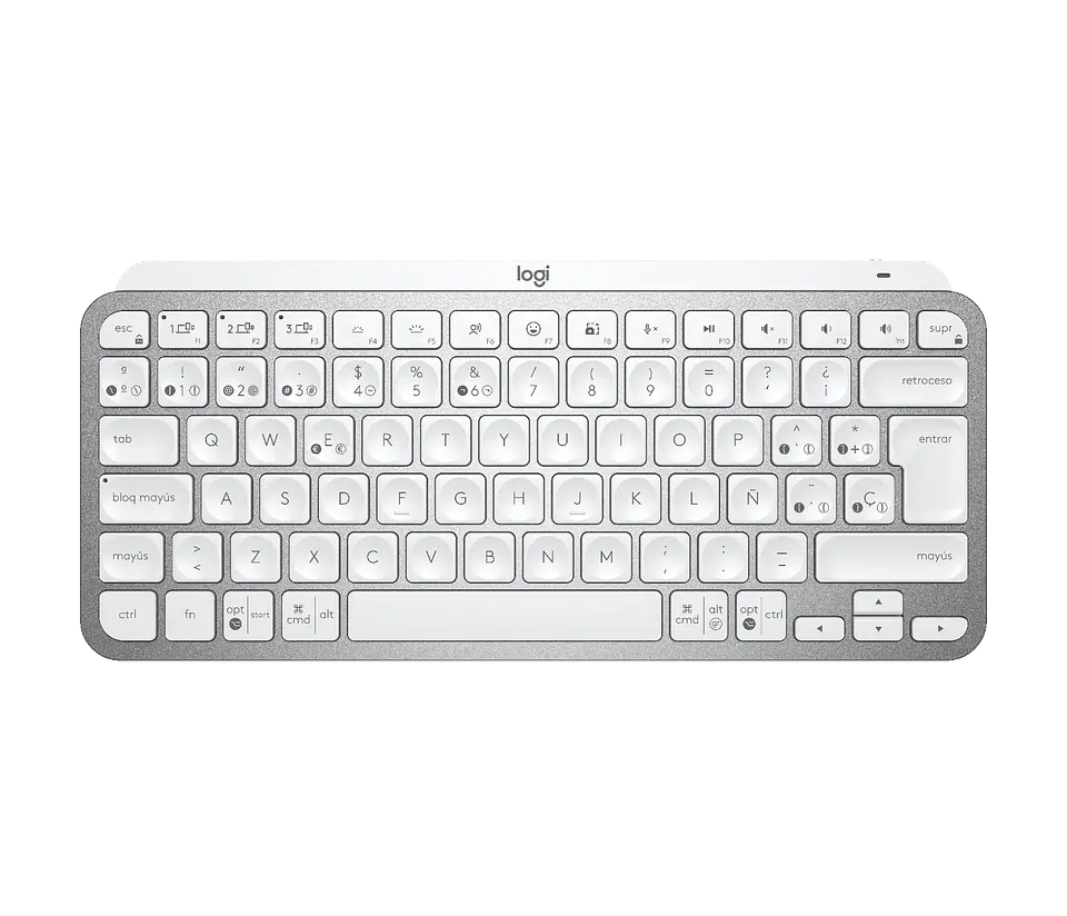 Teclado Logitech MX Keys Mini inalámbrico iluminado español gris pálido por mayor 1