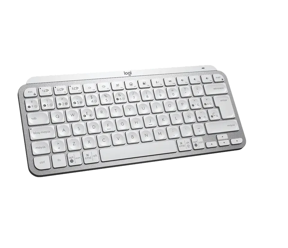 Teclado Logitech MX Keys Mini inalámbrico iluminado español gris pálido por mayor 2