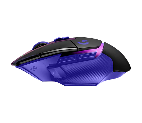 Mouse gamer inalámbrico RGB Logitech G502 X PLUS negro/morado por mayor