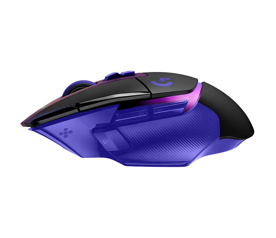 Mouse gamer inalámbrico RGB Logitech G502 X PLUS negro/morado por mayor 2