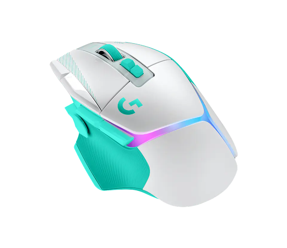 Mouse gamer inalámbrico RGB Logitech G502 X PLUS blanco/menta por mayor 3