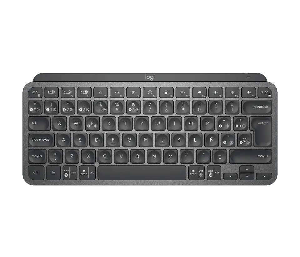 Teclado Logitech MX Keys Mini inalámbrico iluminado español grafito por mayor 1