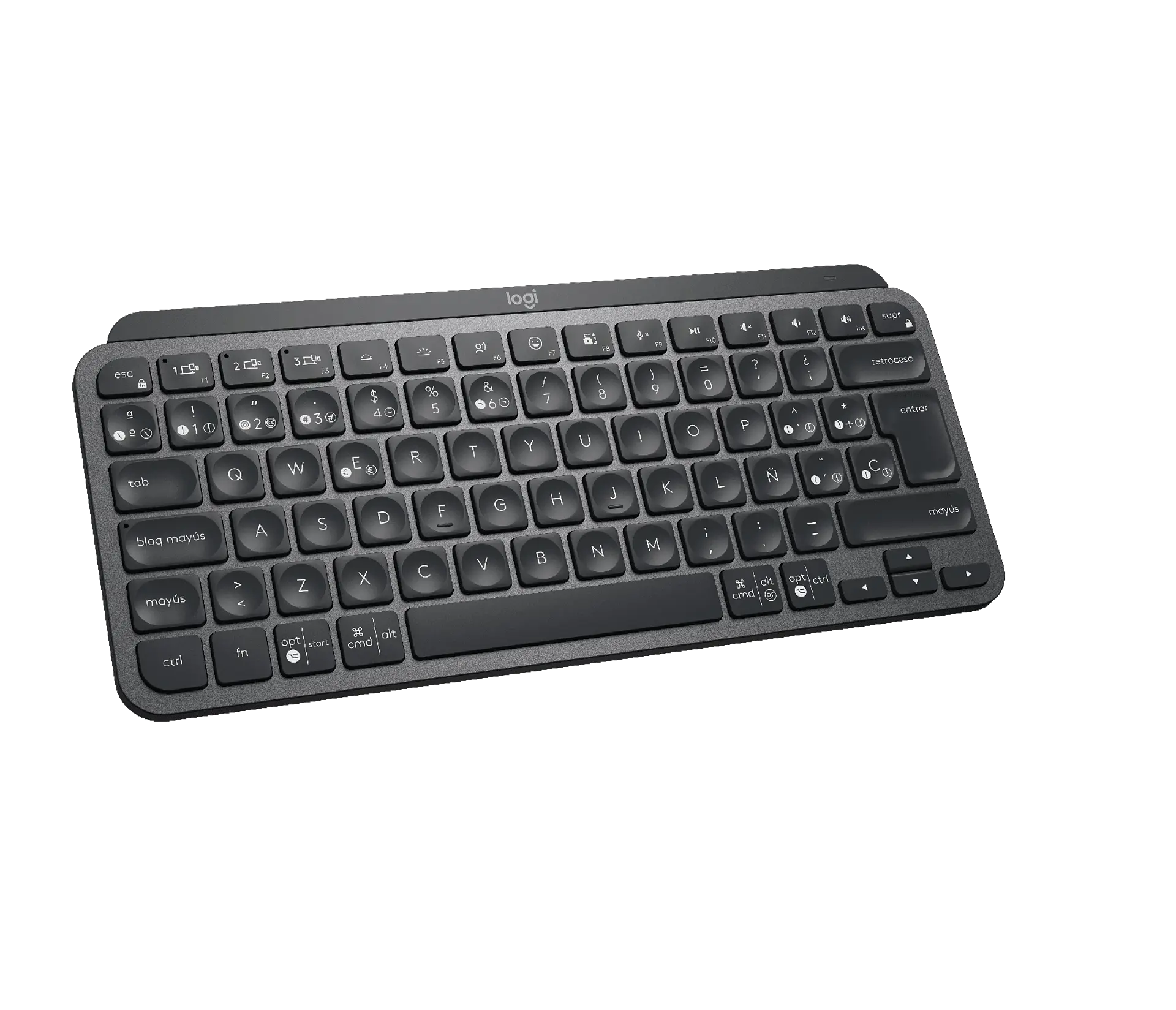 Teclado Logitech MX Keys Mini inalámbrico iluminado español grafito por mayor 2