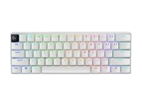 Teclado óptico Logitech G PRO X 60 LIGHTSPEED táctil inglés blanco por mayor