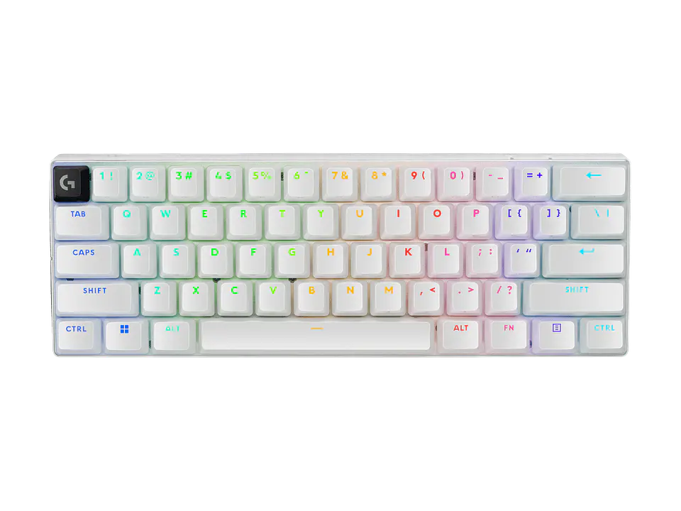 Teclado óptico Logitech G PRO X 60 LIGHTSPEED táctil inglés blanco por mayor 1
