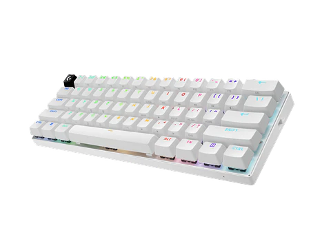 Teclado óptico Logitech G PRO X 60 LIGHTSPEED táctil inglés blanco por mayor