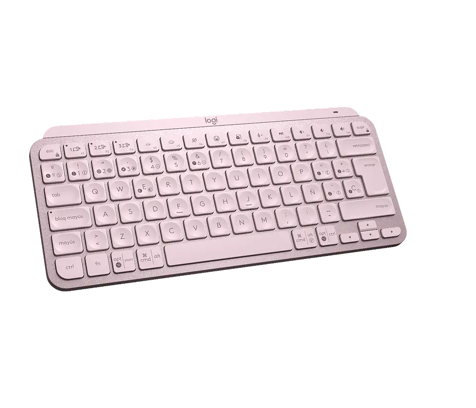 Teclado Logitech MX Keys Mini inalámbrico iluminado español rosa por mayor 2