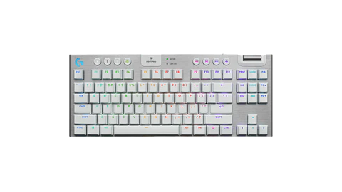 Teclado mecánico Logitech G915 X LIGHTSPEED TKL táctil inglés blanco por mayor