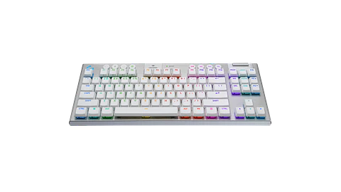 Teclado mecánico Logitech G915 X LIGHTSPEED TKL táctil inglés blanco por mayor