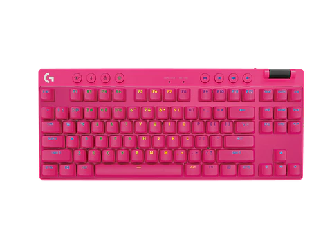 Teclado mecánico Logitech G PRO X TKL LIGHTSPEED táctil inglés magenta por mayor