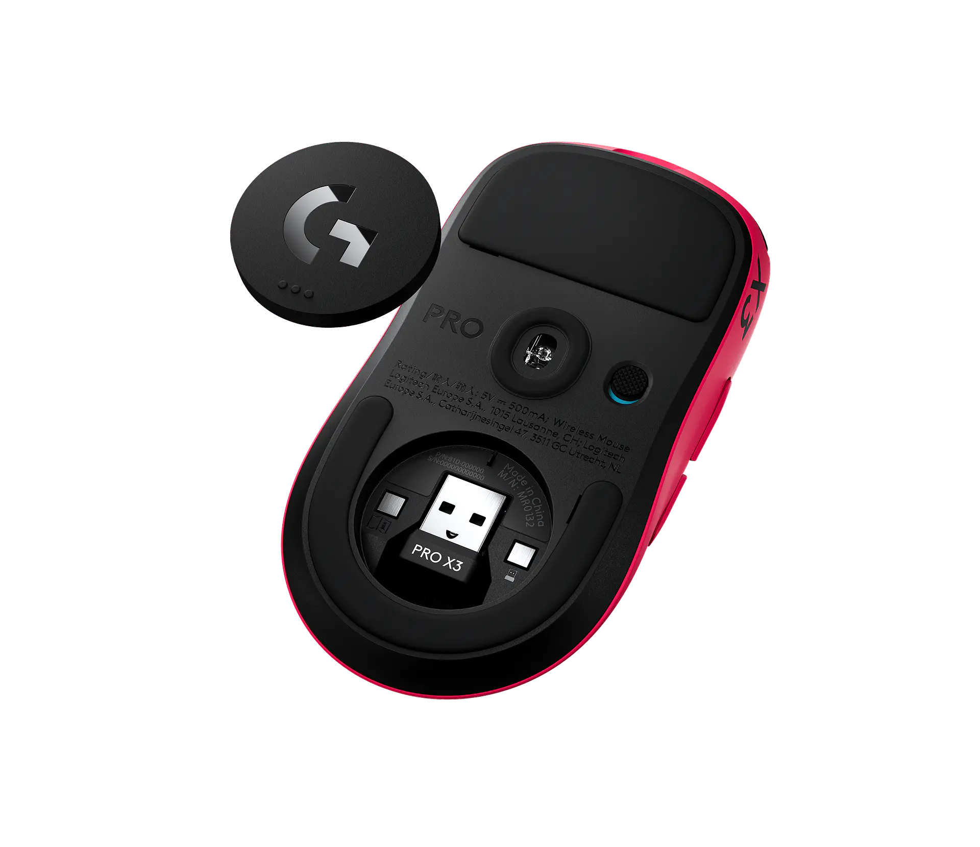 Mouse gamer inalámbrico háptico Logitech G PRO X3 SUPERSTRIKE magenta eclipse por mayor 3