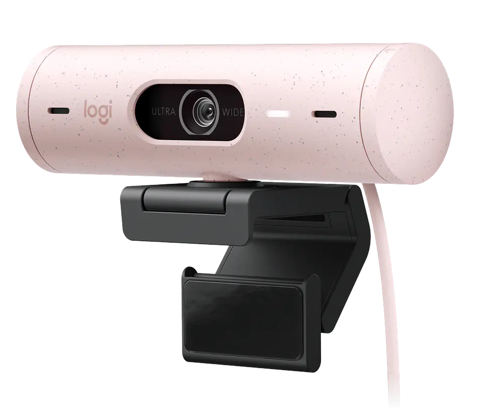 Cámara web Logitech Brio 500 Full HD USB-C rosa por mayor 1
