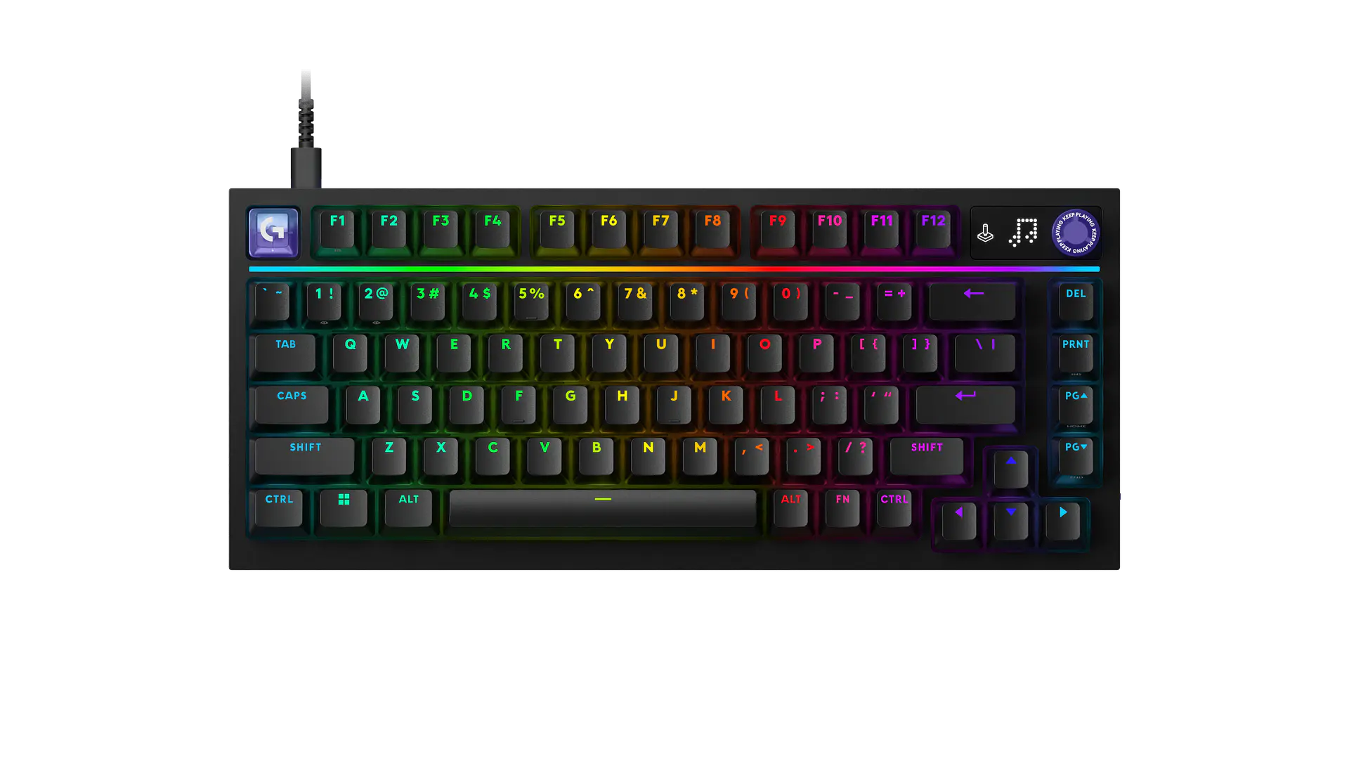 Teclado mecánico Logitech G316 X 75 RGB táctil inglés negro por mayor 1