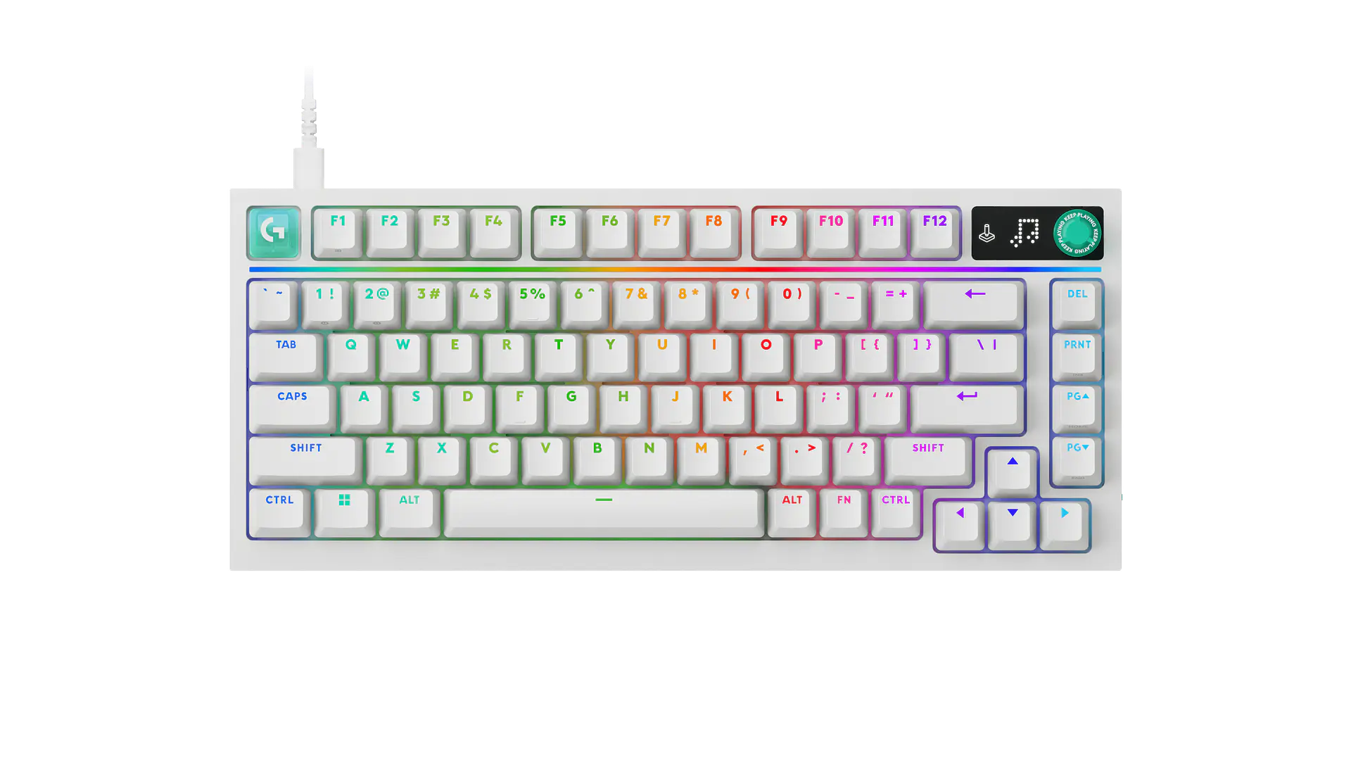 Teclado mecánico Logitech G316 X 75 RGB táctil inglés blanco por mayor 1