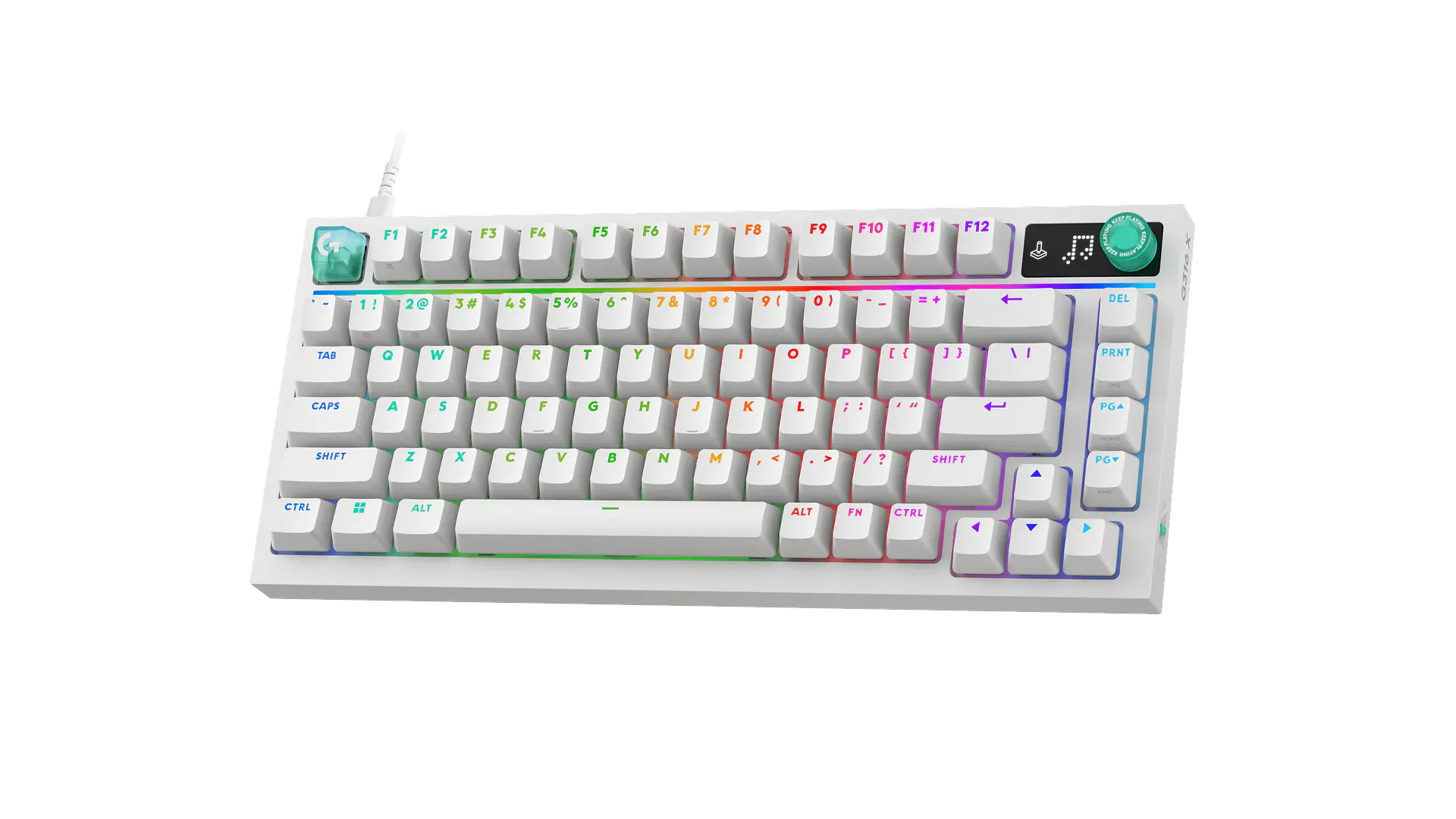 Teclado mecánico Logitech G316 X 75 RGB táctil inglés blanco por mayor 3