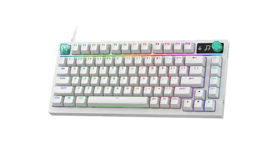 Teclado mecánico Logitech G316 X 75 RGB táctil inglés blanco por mayor 3
