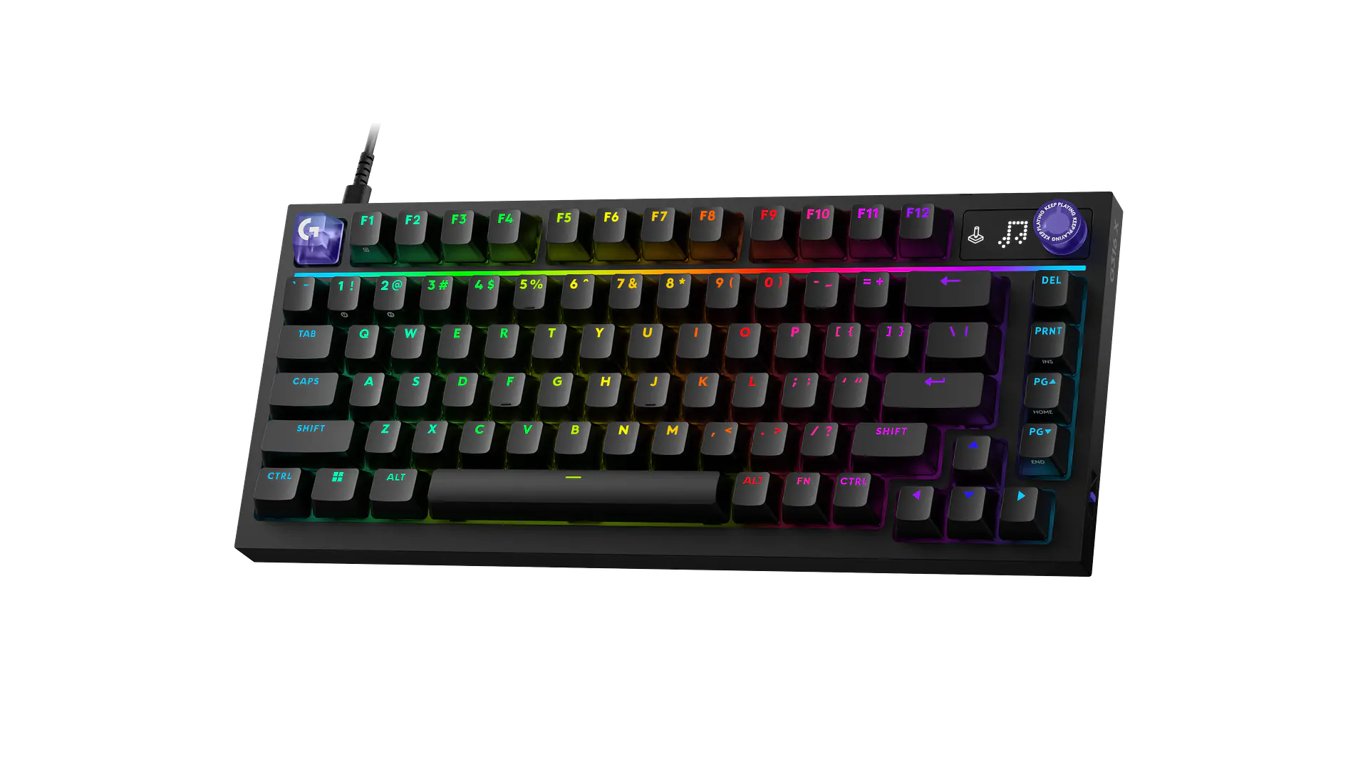 Teclado mecánico Logitech G316 X 75 RGB táctil inglés negro por mayor 3
