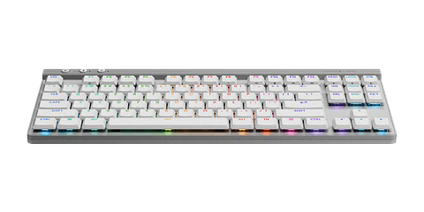 Teclado mecánico Logitech G515 LIGHTSPEED TKL táctil inglés blanco por mayor