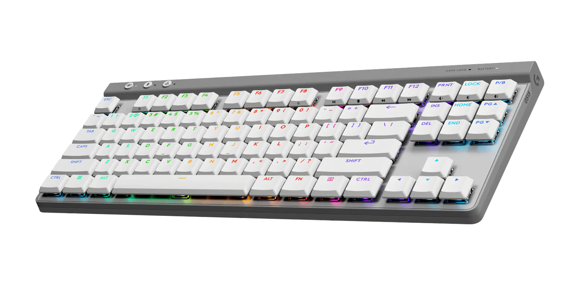 Teclado mecánico Logitech G515 LIGHTSPEED TKL táctil inglés blanco por mayor 3