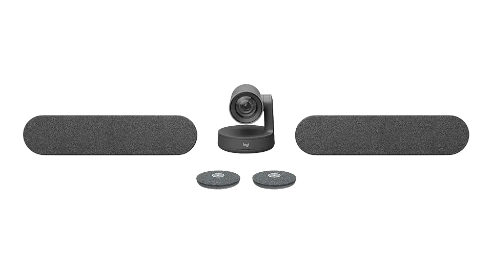 Sistema Logitech Rally Plus 4K con 2 micrófonos por mayor 1