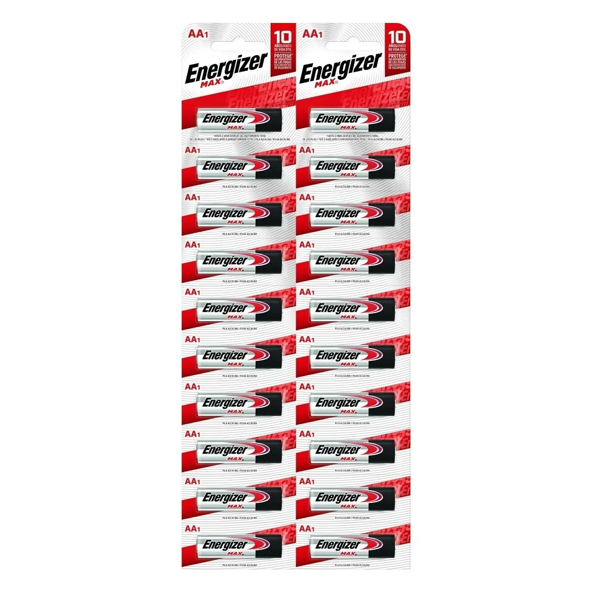 Pack 12 Pilas Energizer Max AA Alcalina Tira Por Mayor a Perdido 1