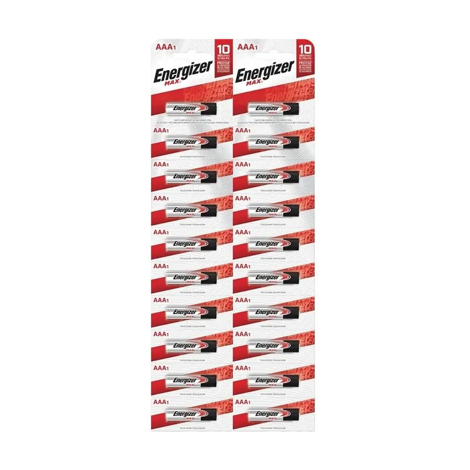 Pack 12 Pilas Energizer Max AAA Alcalina Tira Por Mayor a Pedido 1