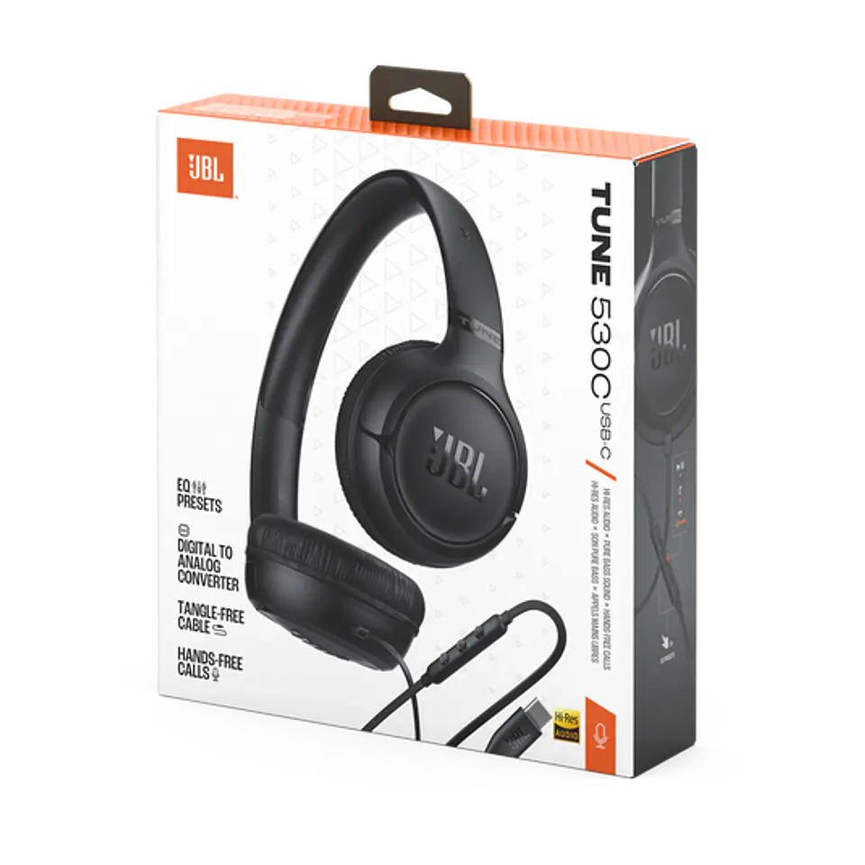 Audífonos con cable JBL Tune 530C USB-C por mayor - Negro 6