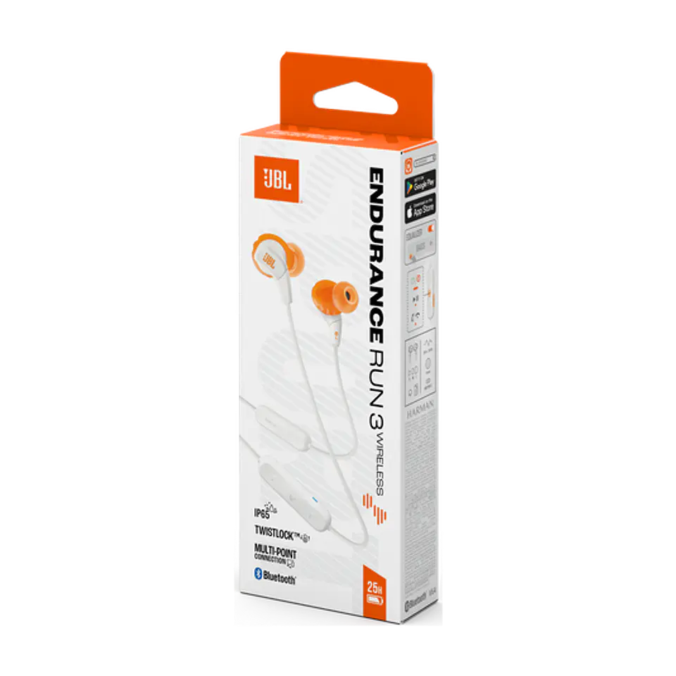 Audífonos deportivos Bluetooth JBL Endurance Run 3 Wireless por mayor - Blanco 6