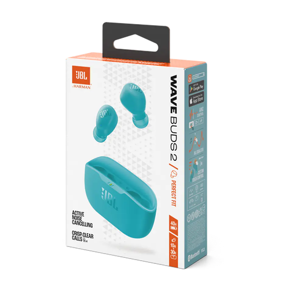 Audífonos TWS ANC JBL Wave Buds 2 por mayor - Azul 6