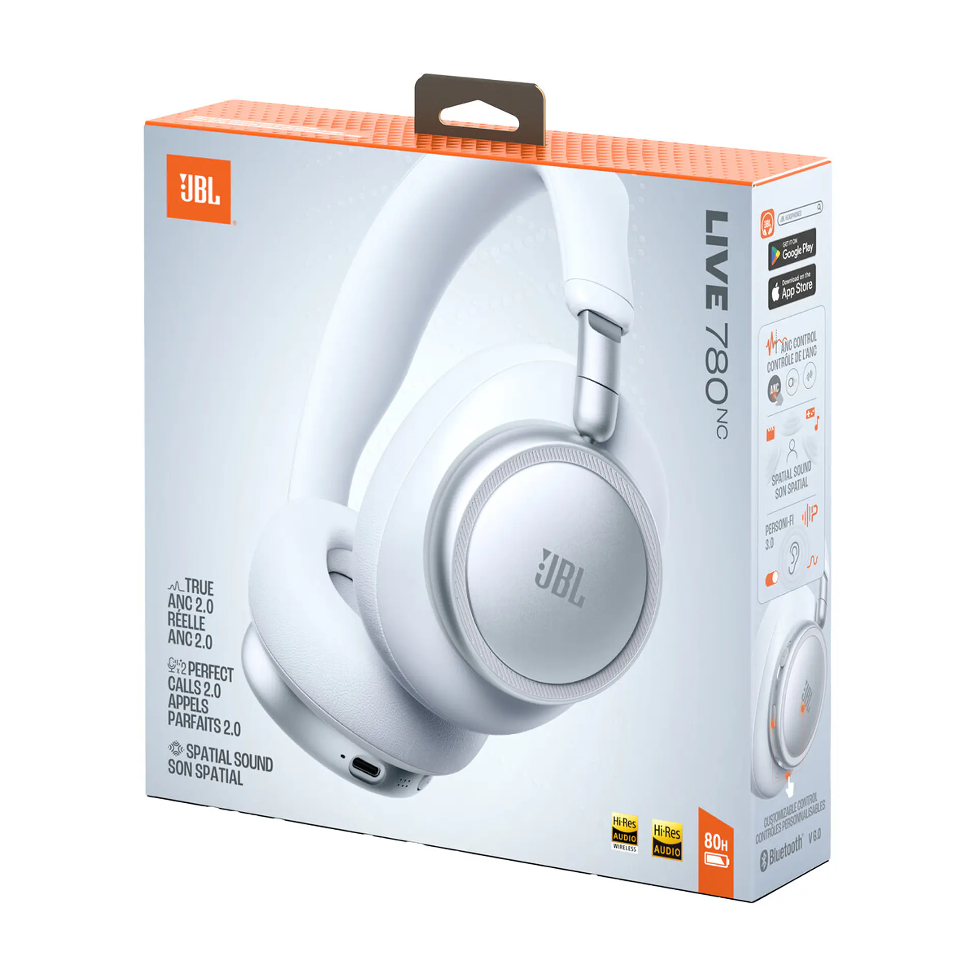 Audífonos Bluetooth ANC JBL Live 780NC por mayor - Blanco 3